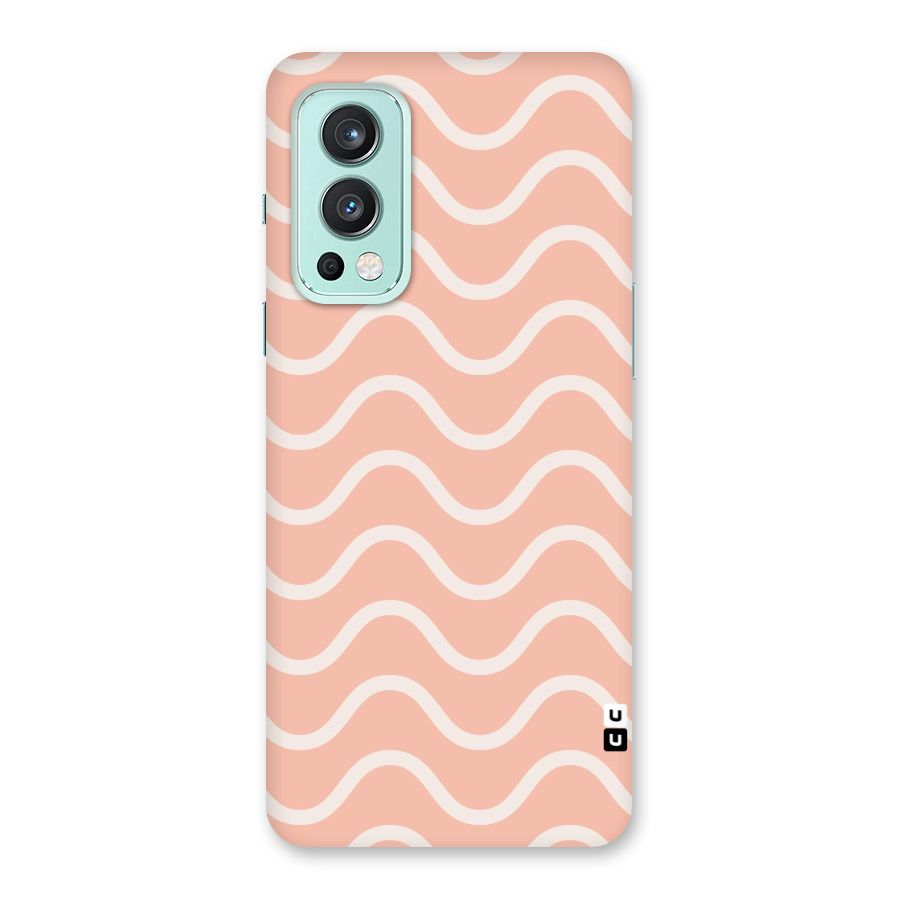 Pastel Peach Waves Back Case for OnePlus Nord 2 5G