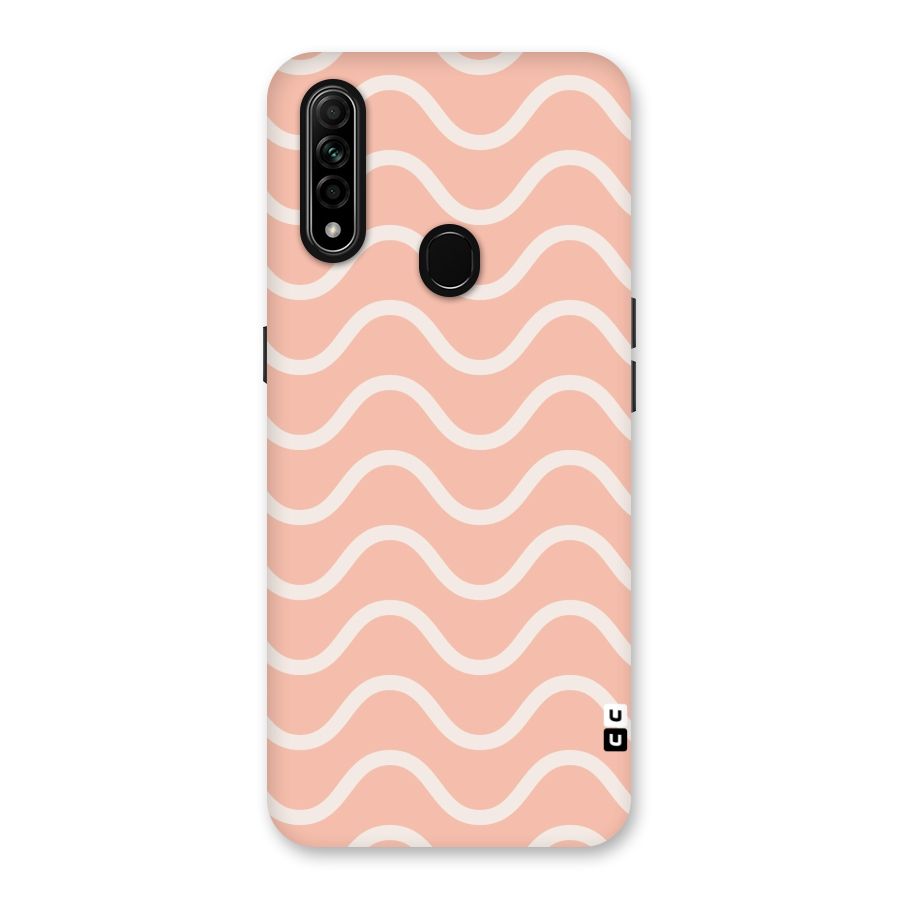 Pastel Peach Waves Back Case for Oppo A31