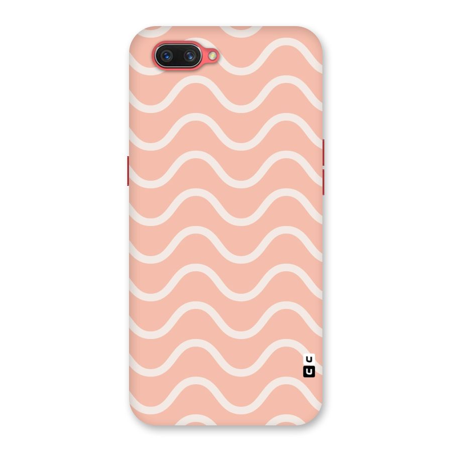 Pastel Peach Waves Back Case for Oppo A3s