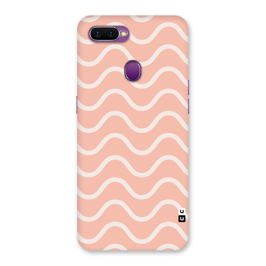 Pastel Peach Waves Back Case for Oppo F9