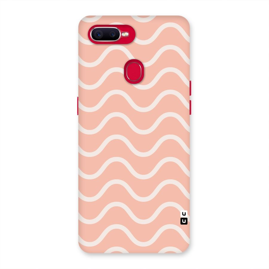 Pastel Peach Waves Back Case for Oppo F9 Pro