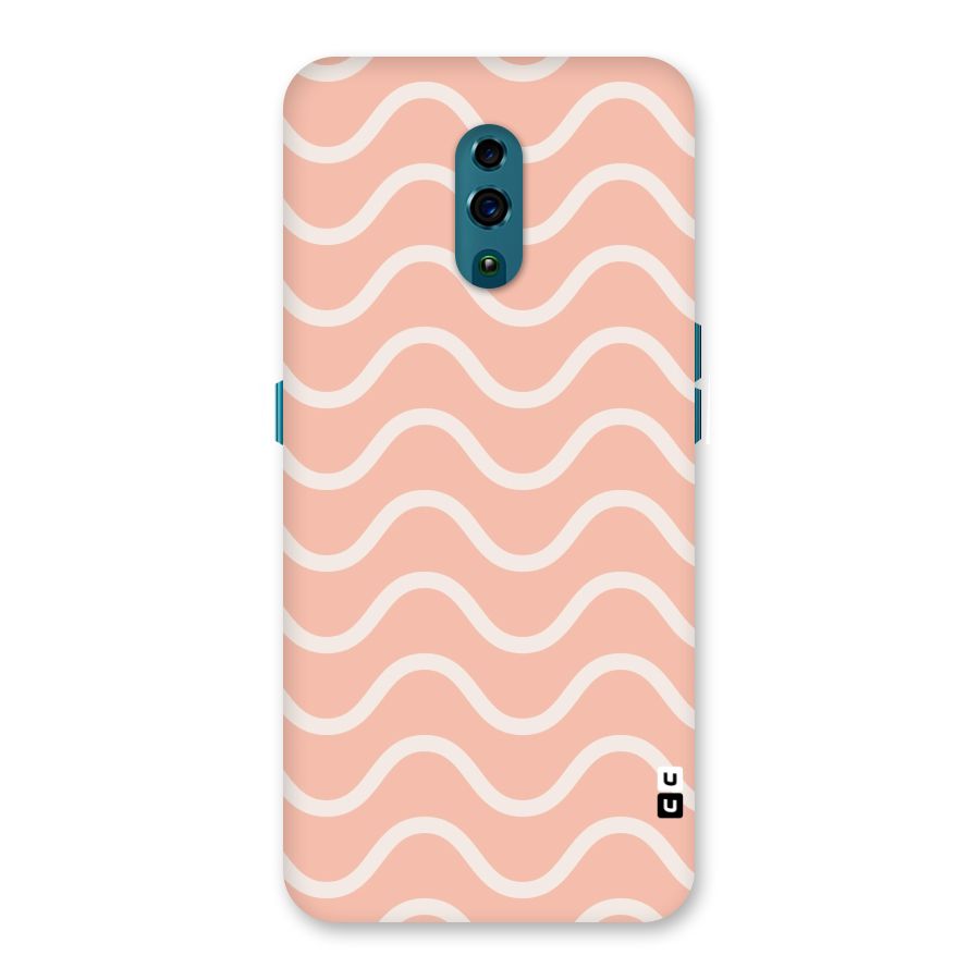 Pastel Peach Waves Back Case for Oppo Reno