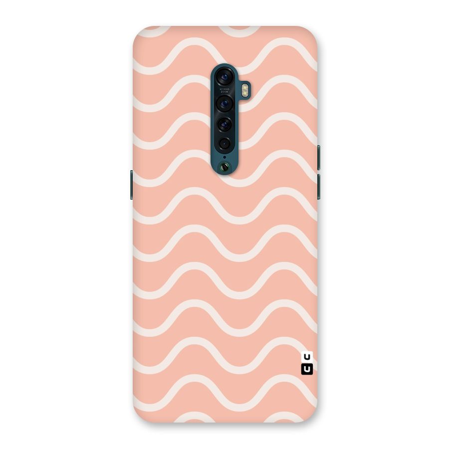 Pastel Peach Waves Back Case for Oppo Reno2