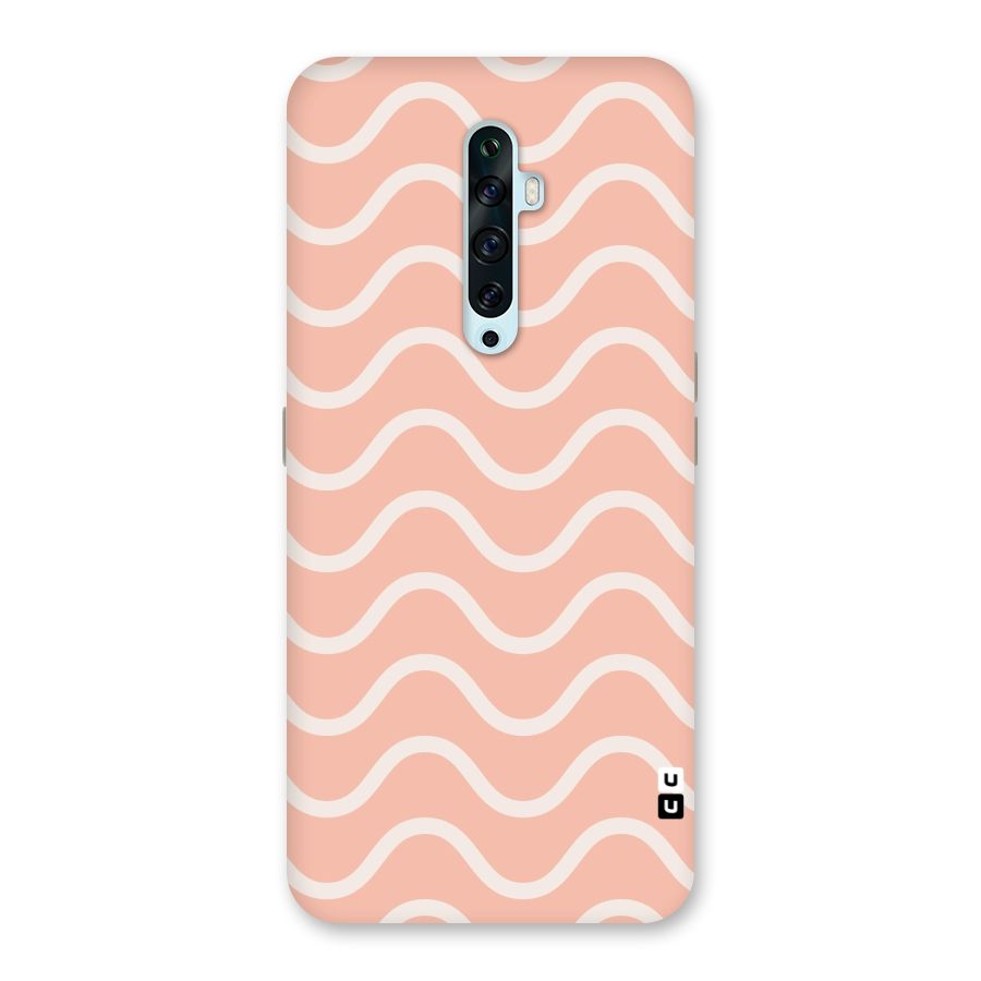 Pastel Peach Waves Back Case for Oppo Reno2 F