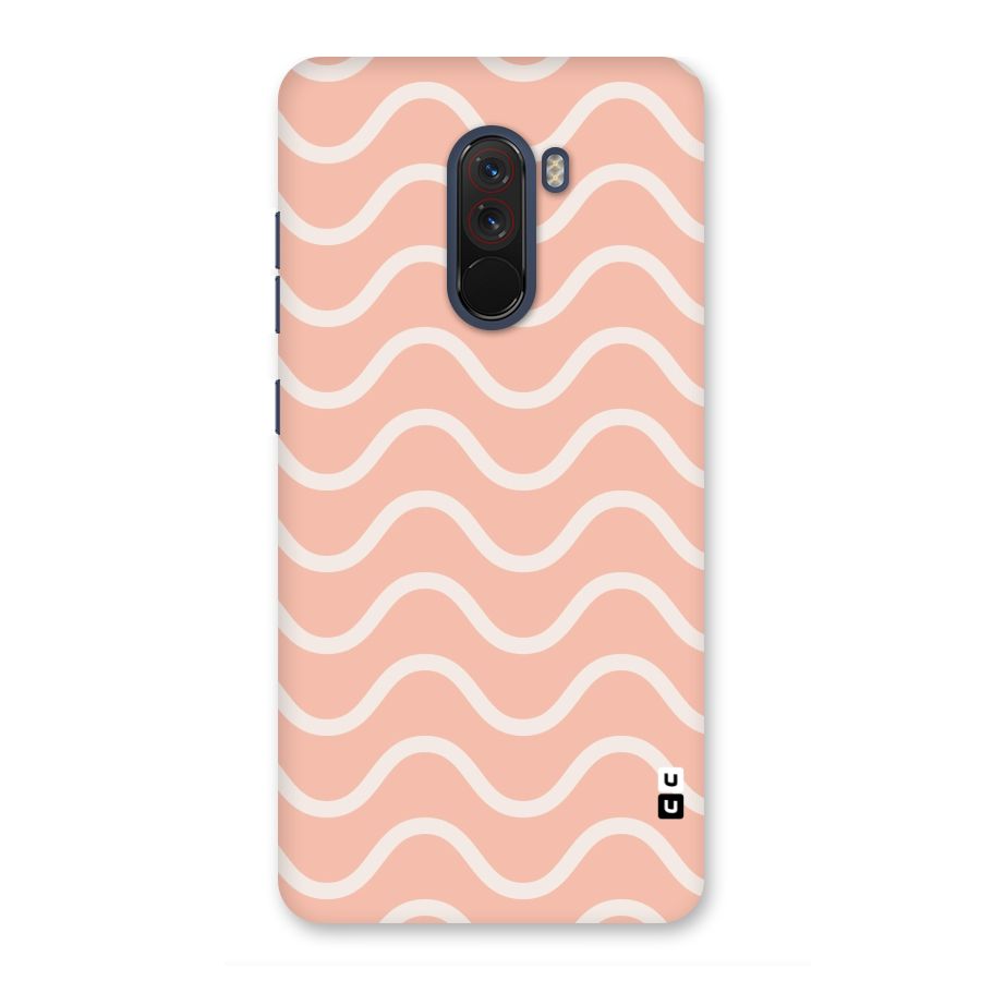 Pastel Peach Waves Back Case for Poco F1