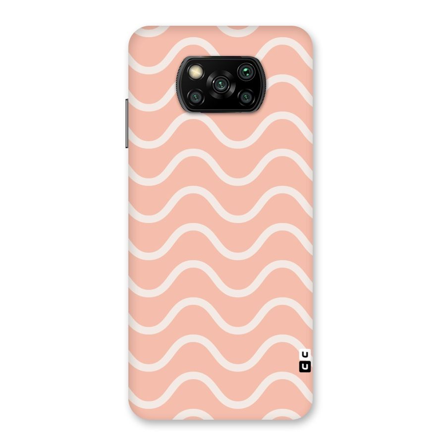 Pastel Peach Waves Back Case for Poco X3