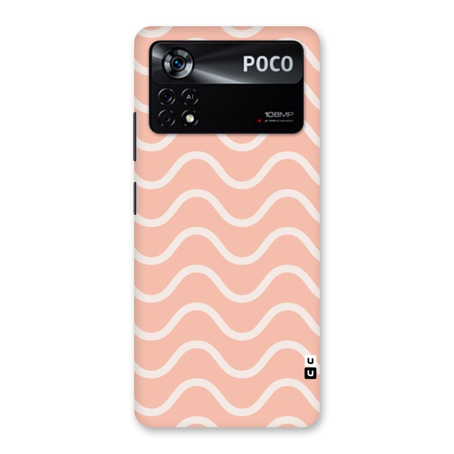 Pastel Peach Waves Back Case for Poco X4 Pro 5G