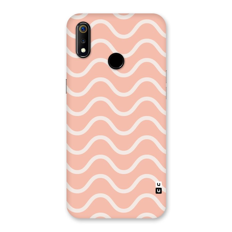 Pastel Peach Waves Back Case for Realme 3