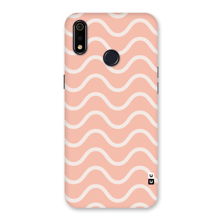 Pastel Peach Waves Back Case for Realme 3i