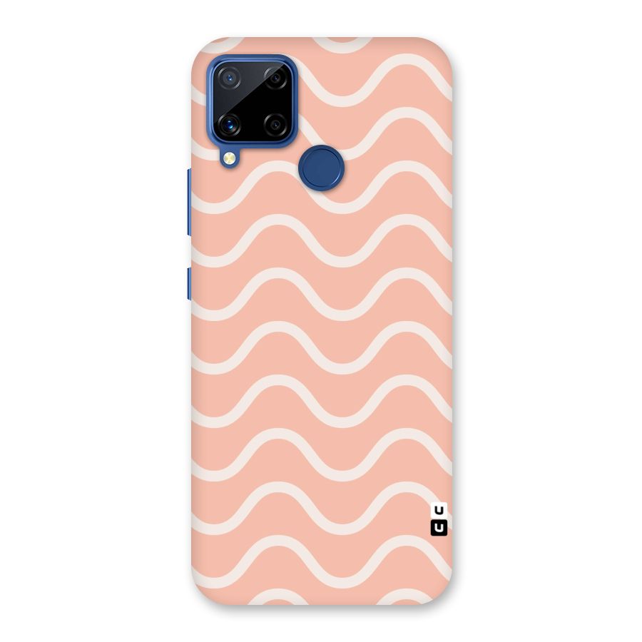 Pastel Peach Waves Back Case for Realme C15