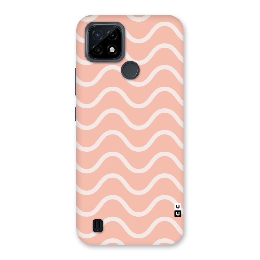 Pastel Peach Waves Back Case for Realme C21