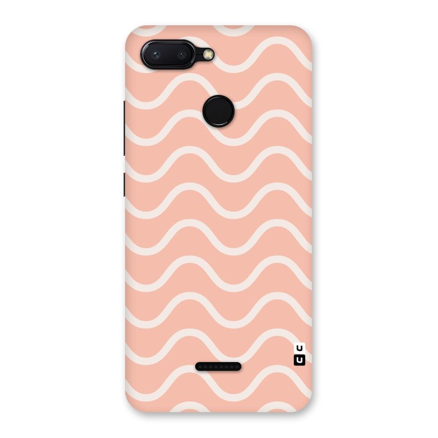 Pastel Peach Waves Back Case for Redmi 6