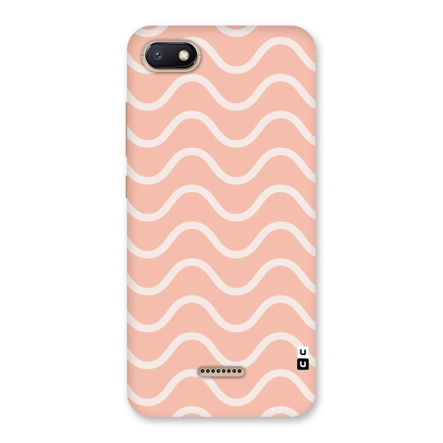 Pastel Peach Waves Back Case for Redmi 6A