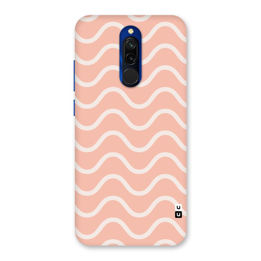 Pastel Peach Waves Back Case for Redmi 8
