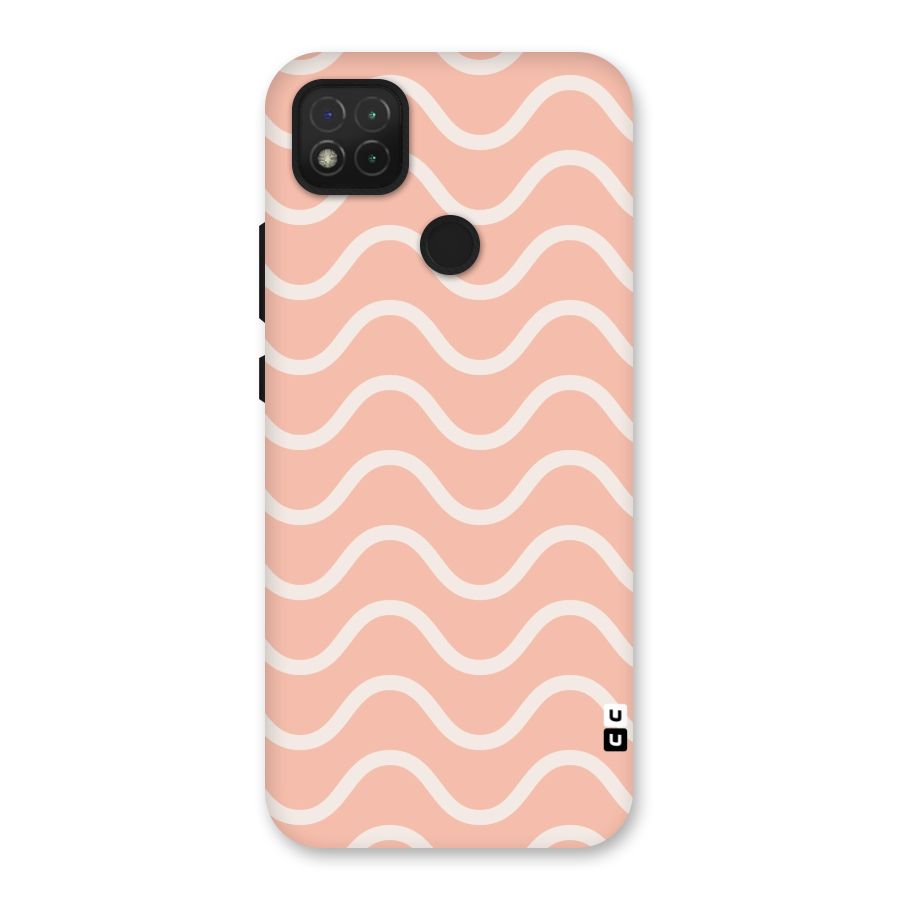 Pastel Peach Waves Back Case for Redmi 9