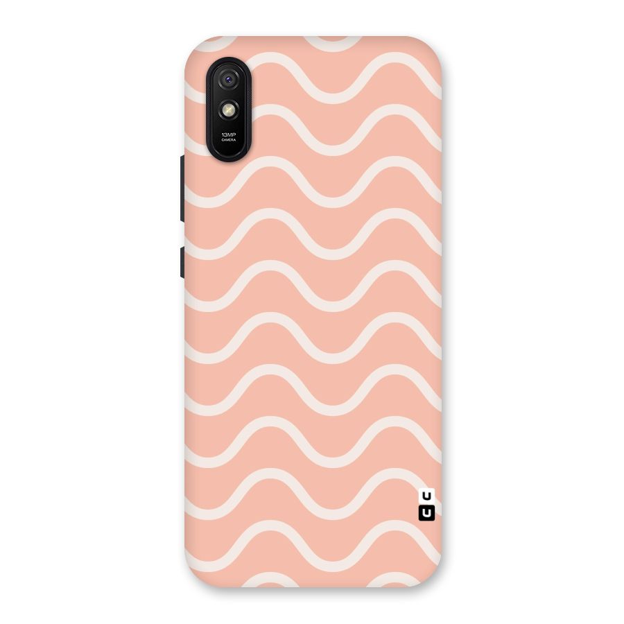 Pastel Peach Waves Back Case for Redmi 9i
