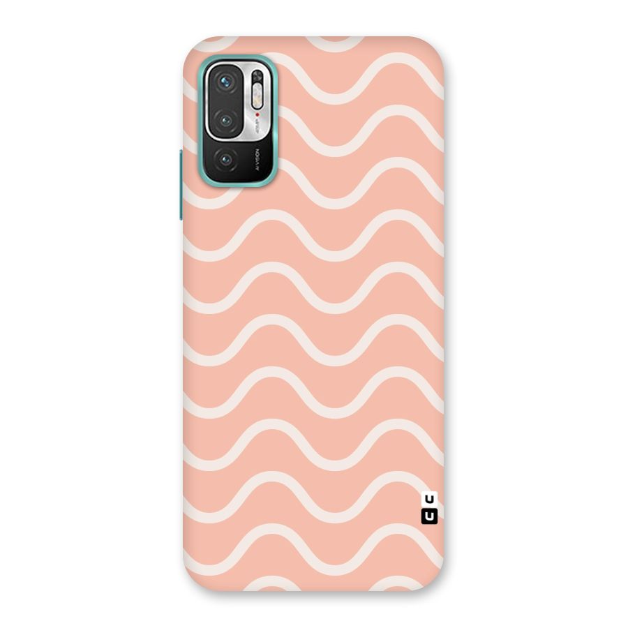 Pastel Peach Waves Back Case for Redmi Note 10T 5G