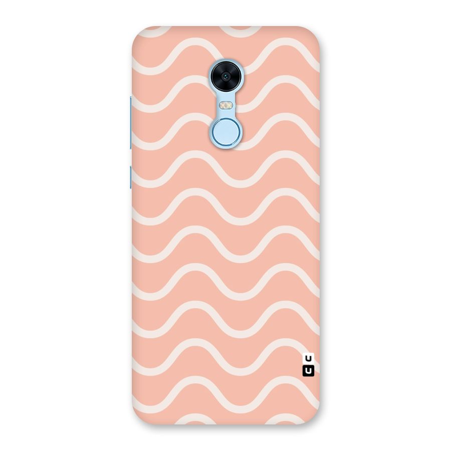 Pastel Peach Waves Back Case for Redmi Note 5