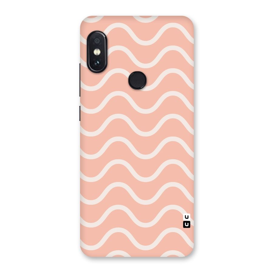 Pastel Peach Waves Back Case for Redmi Note 5 Pro