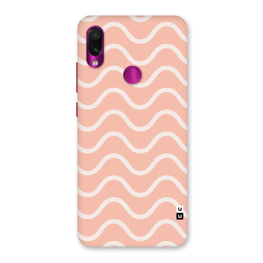 Pastel Peach Waves Back Case for Redmi Note 7 Pro