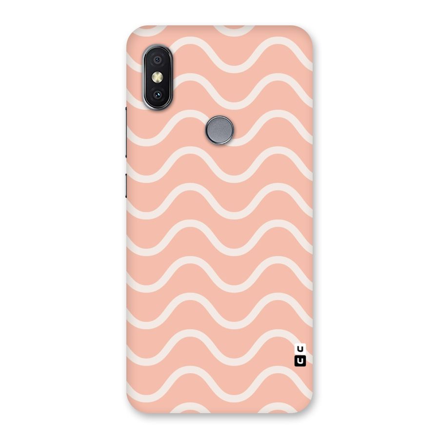 Pastel Peach Waves Back Case for Redmi Y2