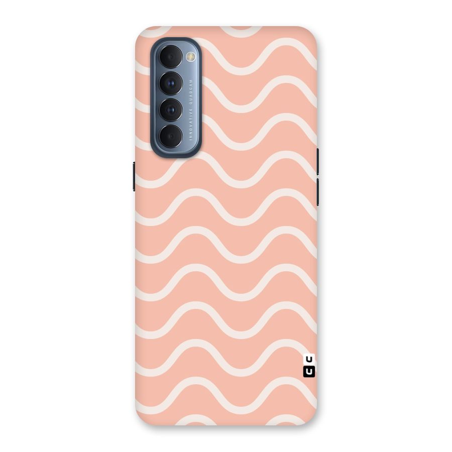 Pastel Peach Waves Back Case for Reno4 Pro