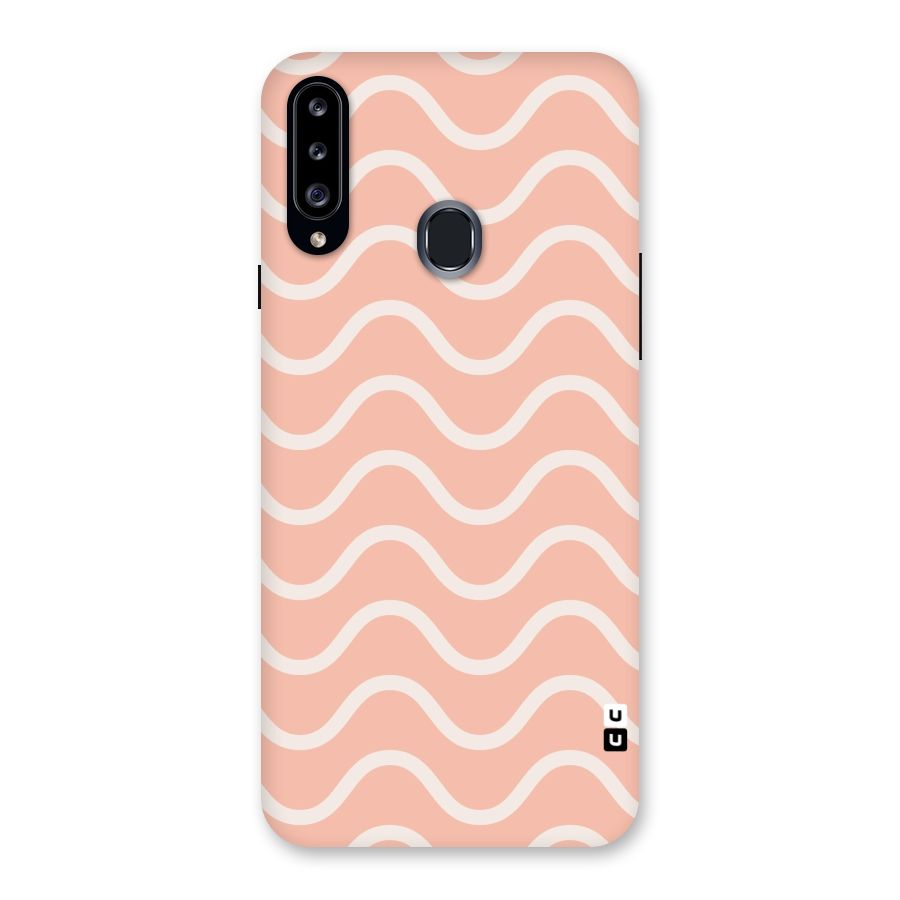 Pastel Peach Waves Back Case for Samsung Galaxy A20s