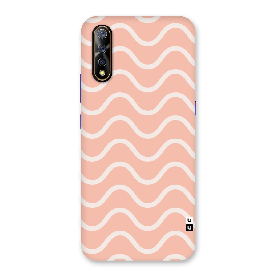 Pastel Peach Waves Back Case for Vivo S1