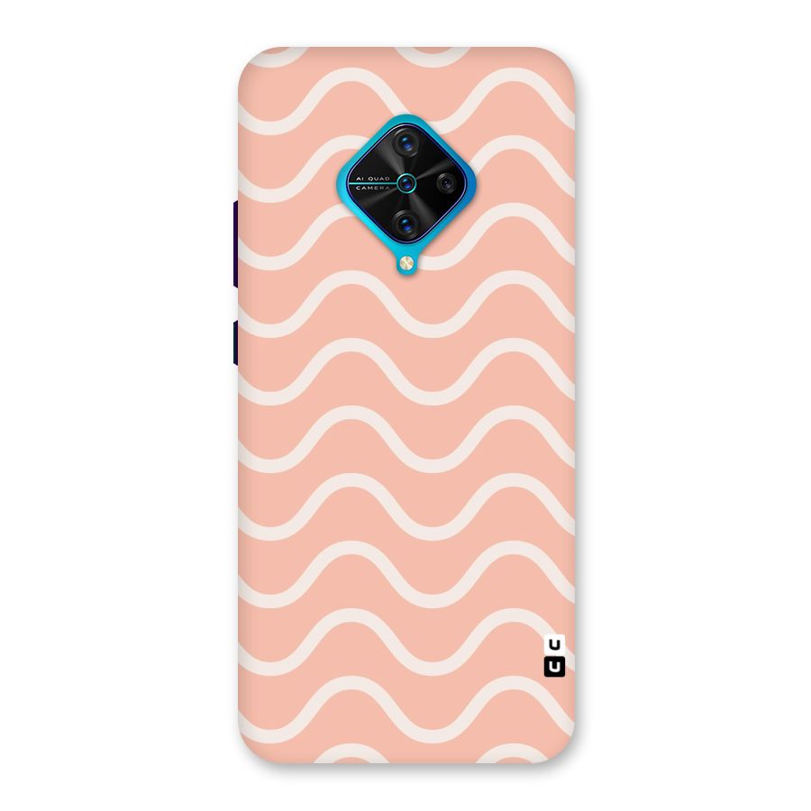 Pastel Peach Waves Back Case for Vivo S1 Pro