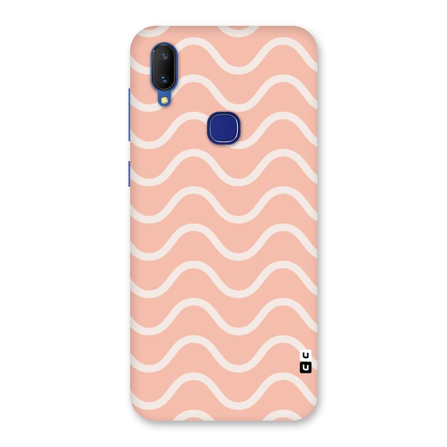 Pastel Peach Waves Back Case for Vivo V11