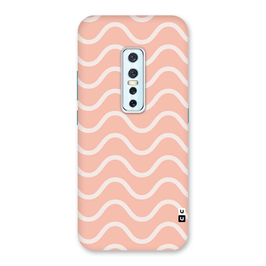 Pastel Peach Waves Back Case for Vivo V17 Pro