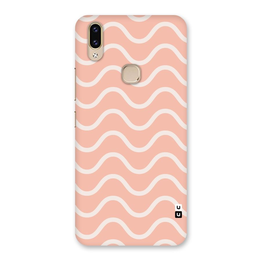 Pastel Peach Waves Back Case for Vivo V9