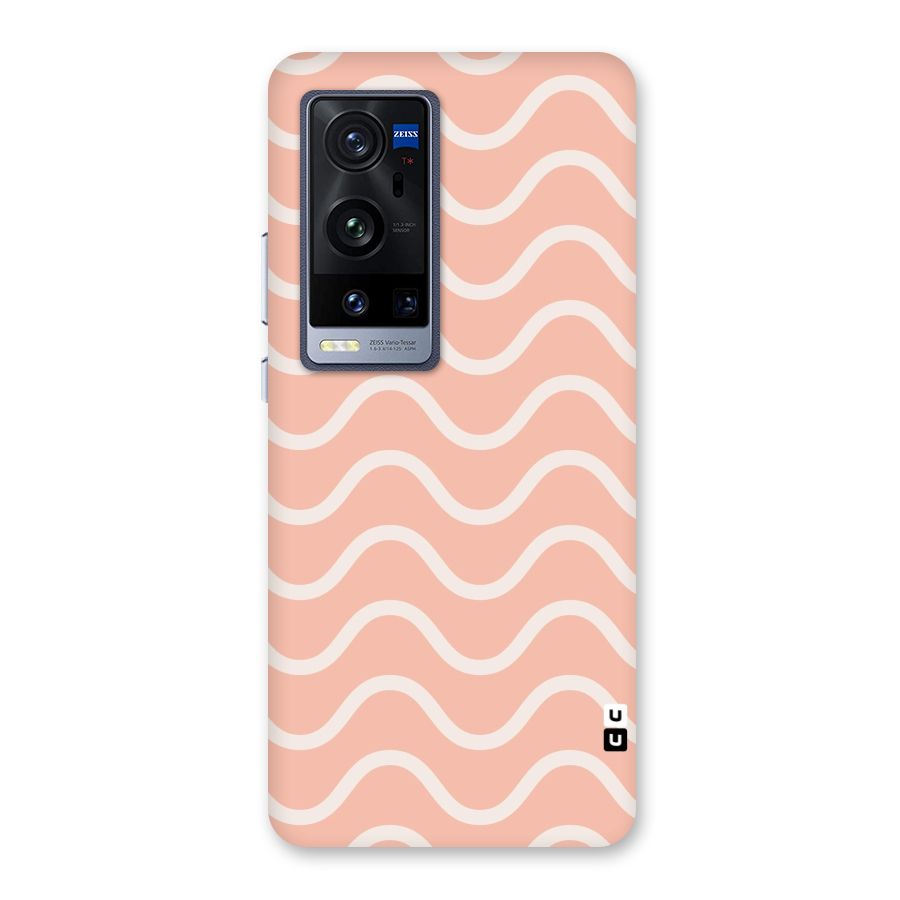 Pastel Peach Waves Back Case for Vivo X60 Pro Plus