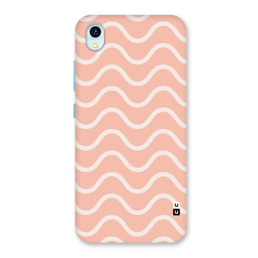 Pastel Peach Waves Back Case for Vivo Y1s
