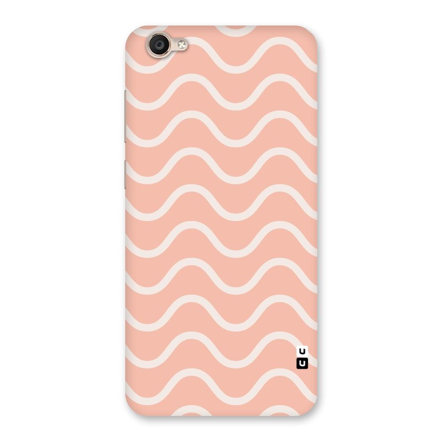 Pastel Peach Waves Back Case for Vivo Y55s