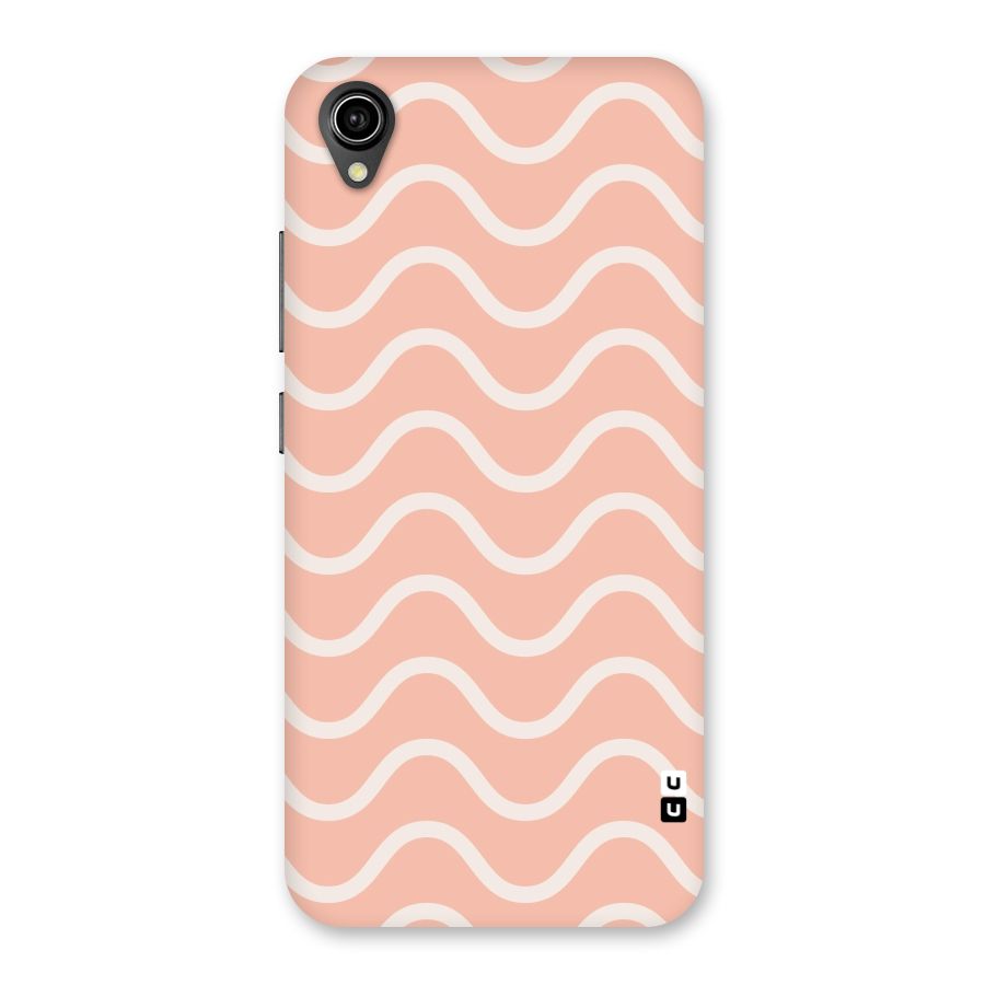 Pastel Peach Waves Back Case for Vivo Y90