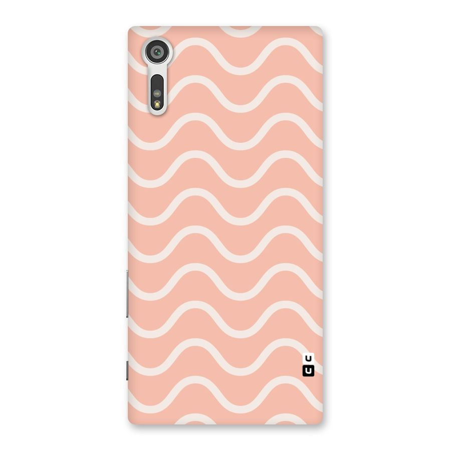 Pastel Peach Waves Back Case for Xperia XZ