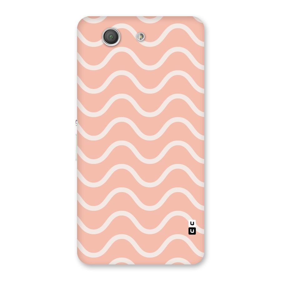Pastel Peach Waves Back Case for Xperia Z3 Compact