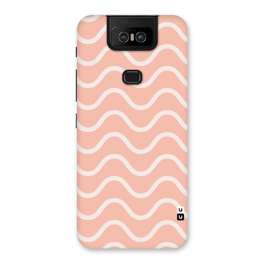 Pastel Peach Waves Back Case for Zenfone 6z
