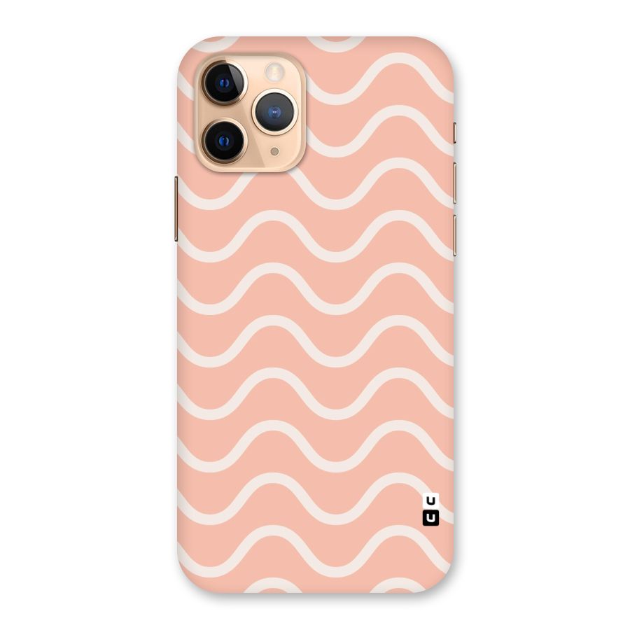 Pastel Peach Waves Back Case for iPhone 11 Pro