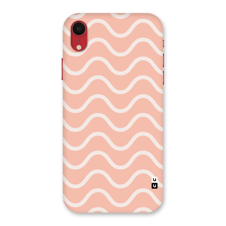 Pastel Peach Waves Back Case for iPhone XR