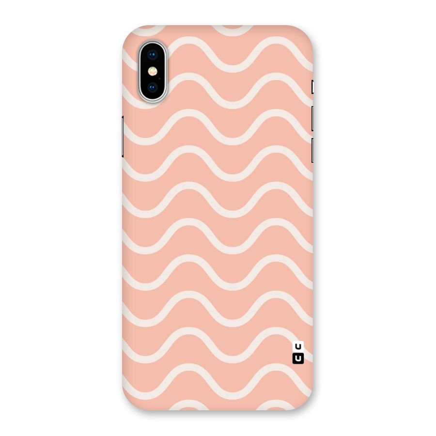 Pastel Peach Waves Back Case for iPhone XS