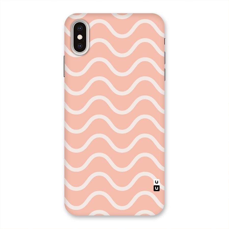 Pastel Peach Waves Back Case for iPhone XS Max