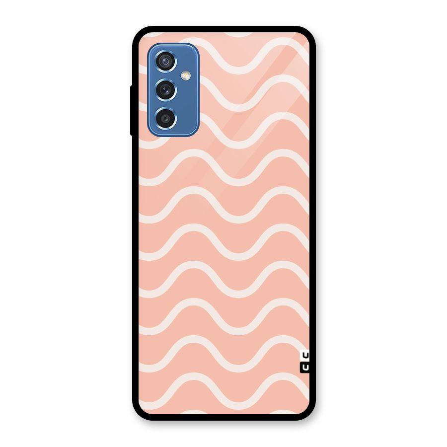 Pastel Peach Waves Glass Back Case for Galaxy M52 5G