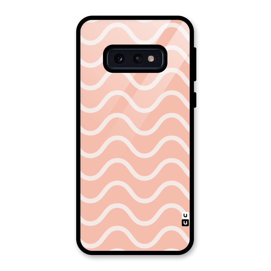 Pastel Peach Waves Glass Back Case for Galaxy S10e