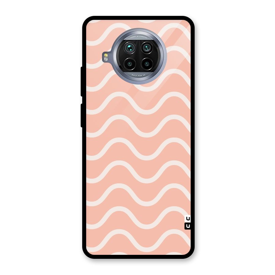 Pastel Peach Waves Glass Back Case for Mi 10i