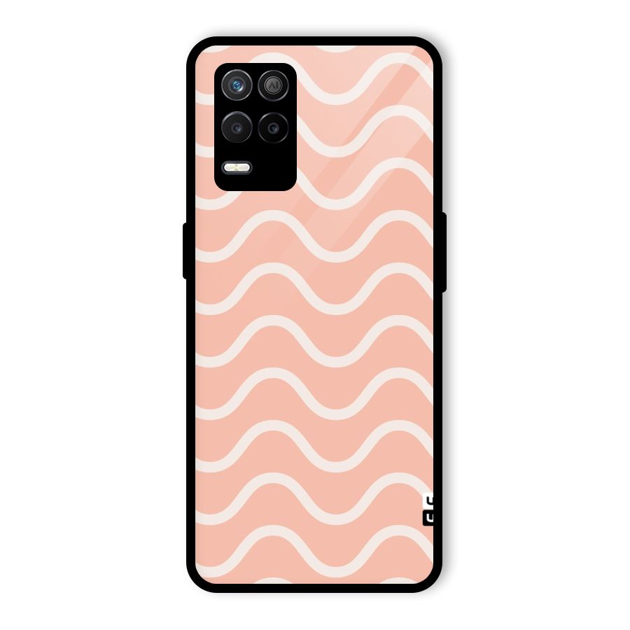 Pastel Peach Waves Glass Back Case for Realme 8 5G