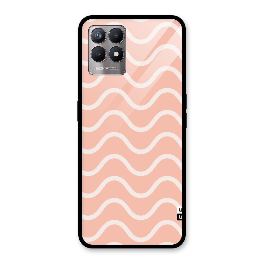 Pastel Peach Waves Glass Back Case for Realme Narzo 50