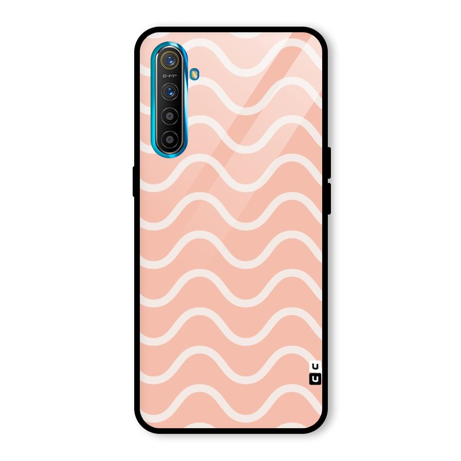 Pastel Peach Waves Glass Back Case for Realme X2