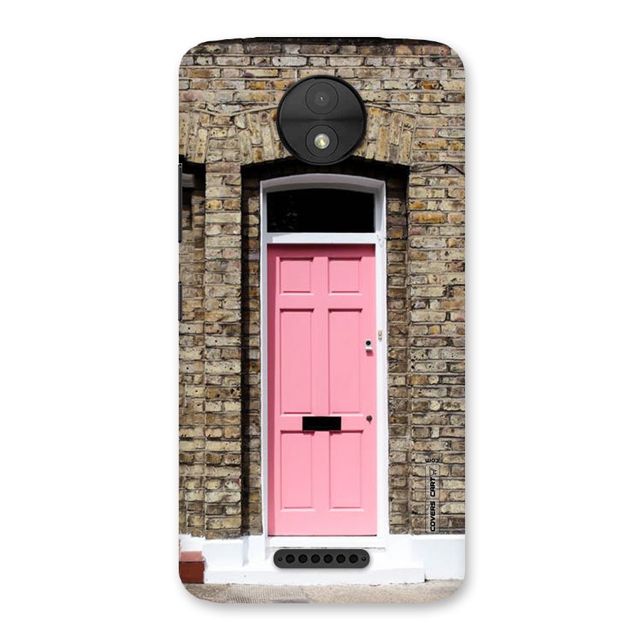 Pastel Pink Door Back Case for Moto C